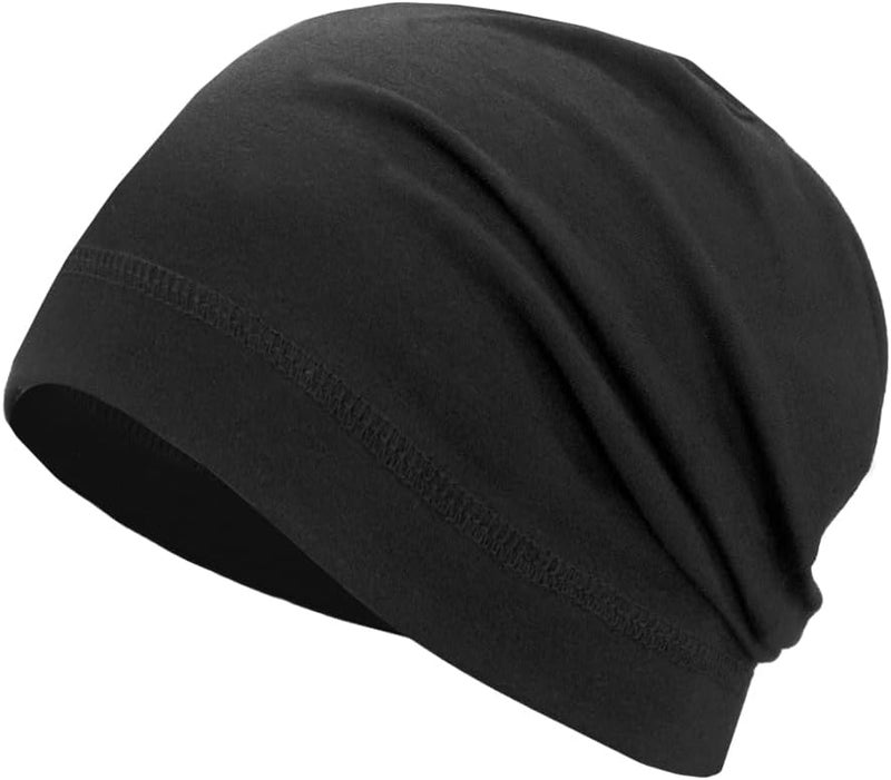 SRLLBBY Lightweight Cotton Beanie, Breathable Thin Sleep Hats, Skull Caps for Running Cycling Hiking Fishing - Image 1
